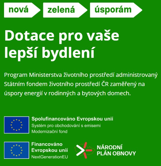 Dotace NOVÁ ZELENÁ ÚSPORÁM LIGHT pro důchodce a nízkopříjmové domácnosti
